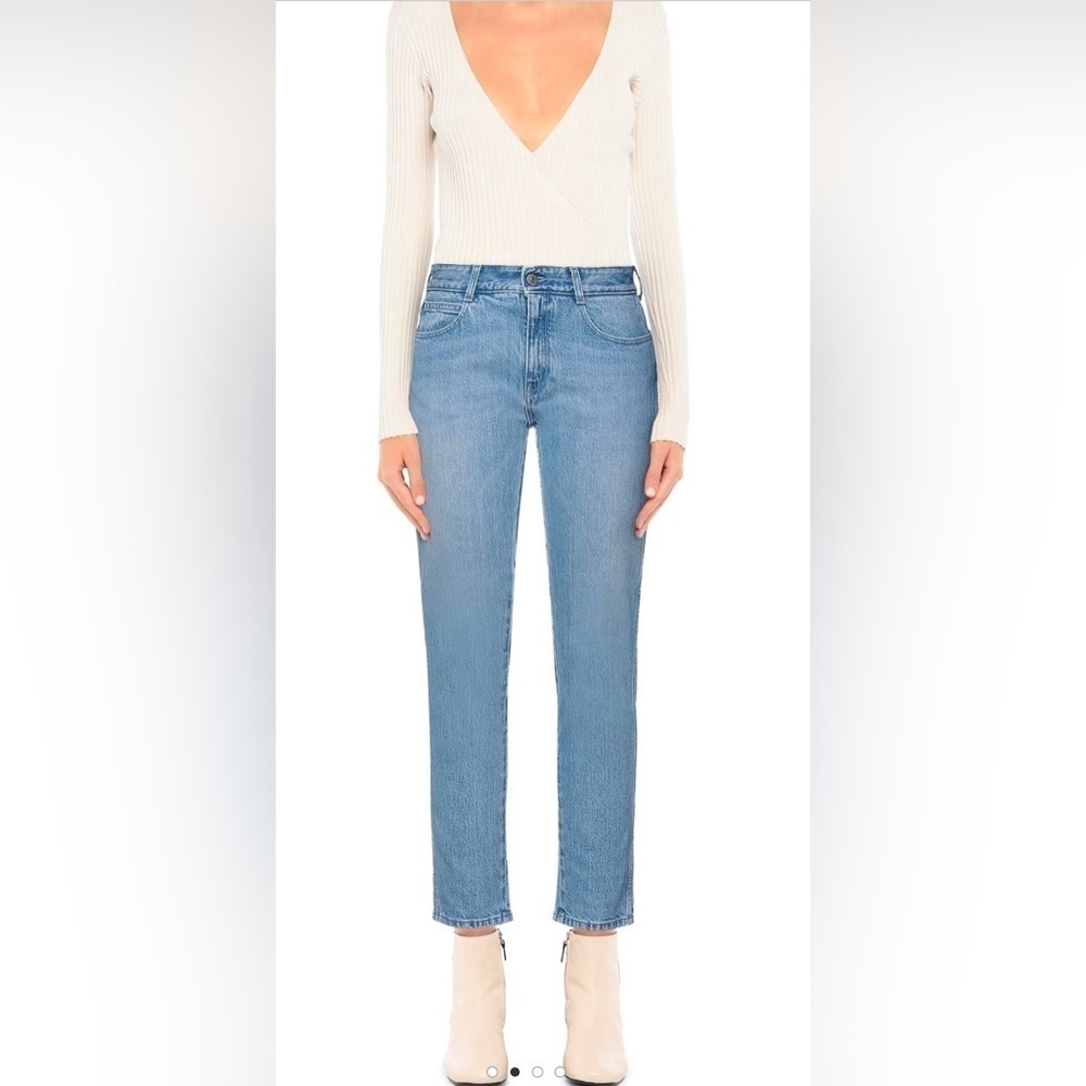 Stella McCartney blue jeans with. Embroidered zip Fly in  Sz 25 - Picture 2 of 9